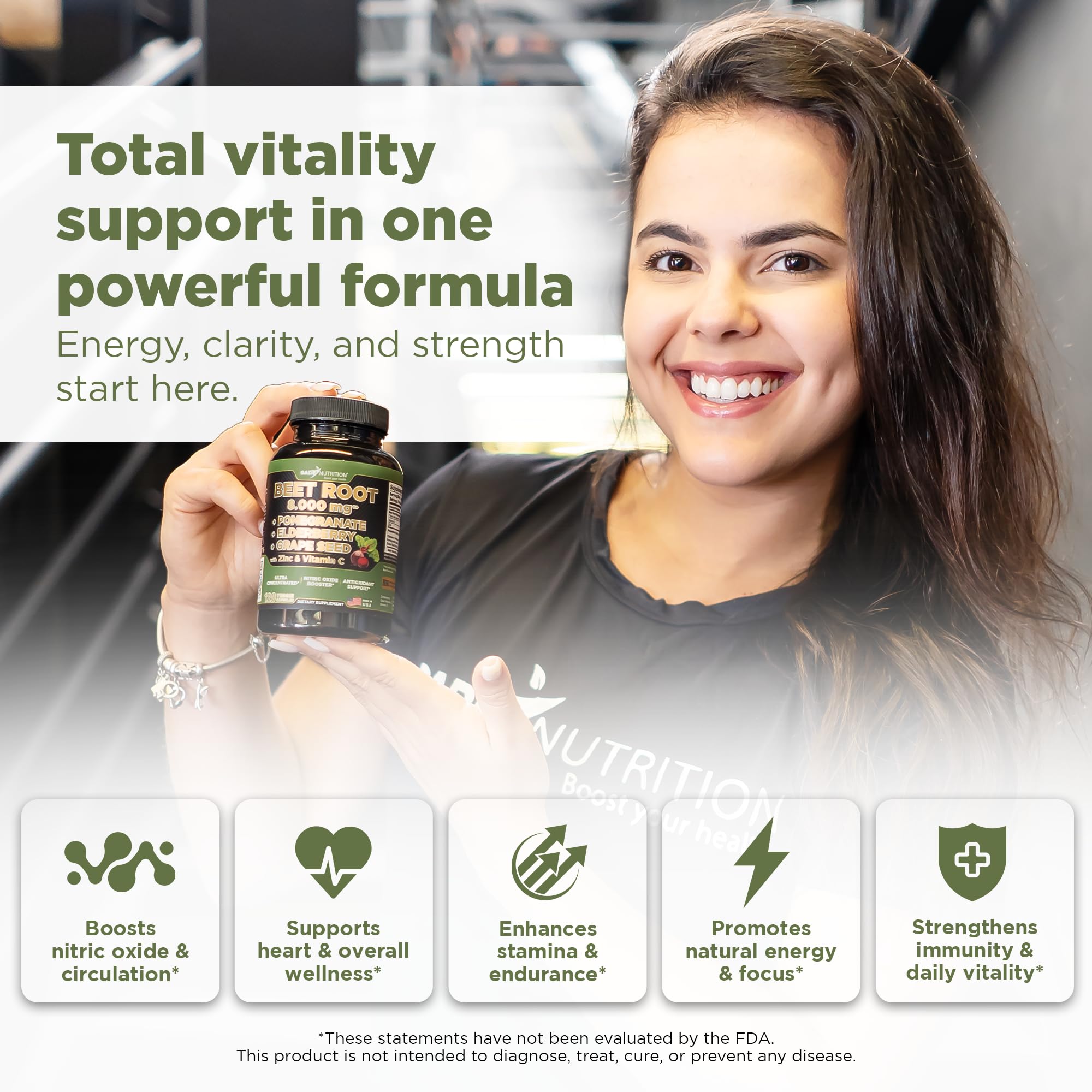 Gade Nutrition betterave – emballage arrière des capsules et ingrédients naturels