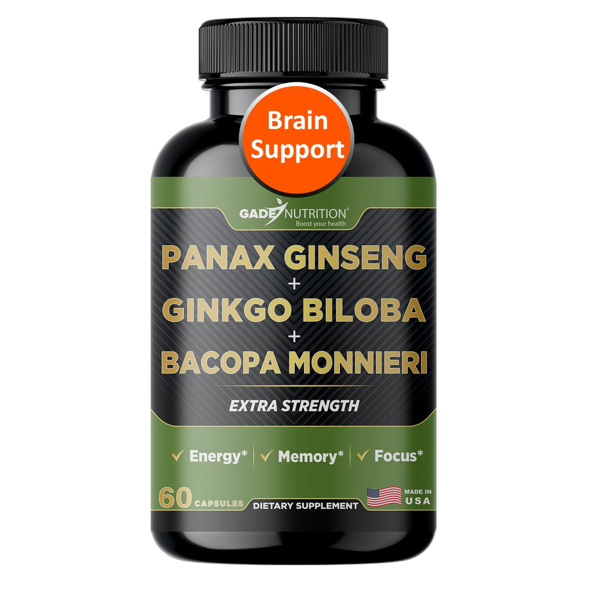 GADE NUTRITION – capsules Ginkgo Biloba pour mémoire et concentration