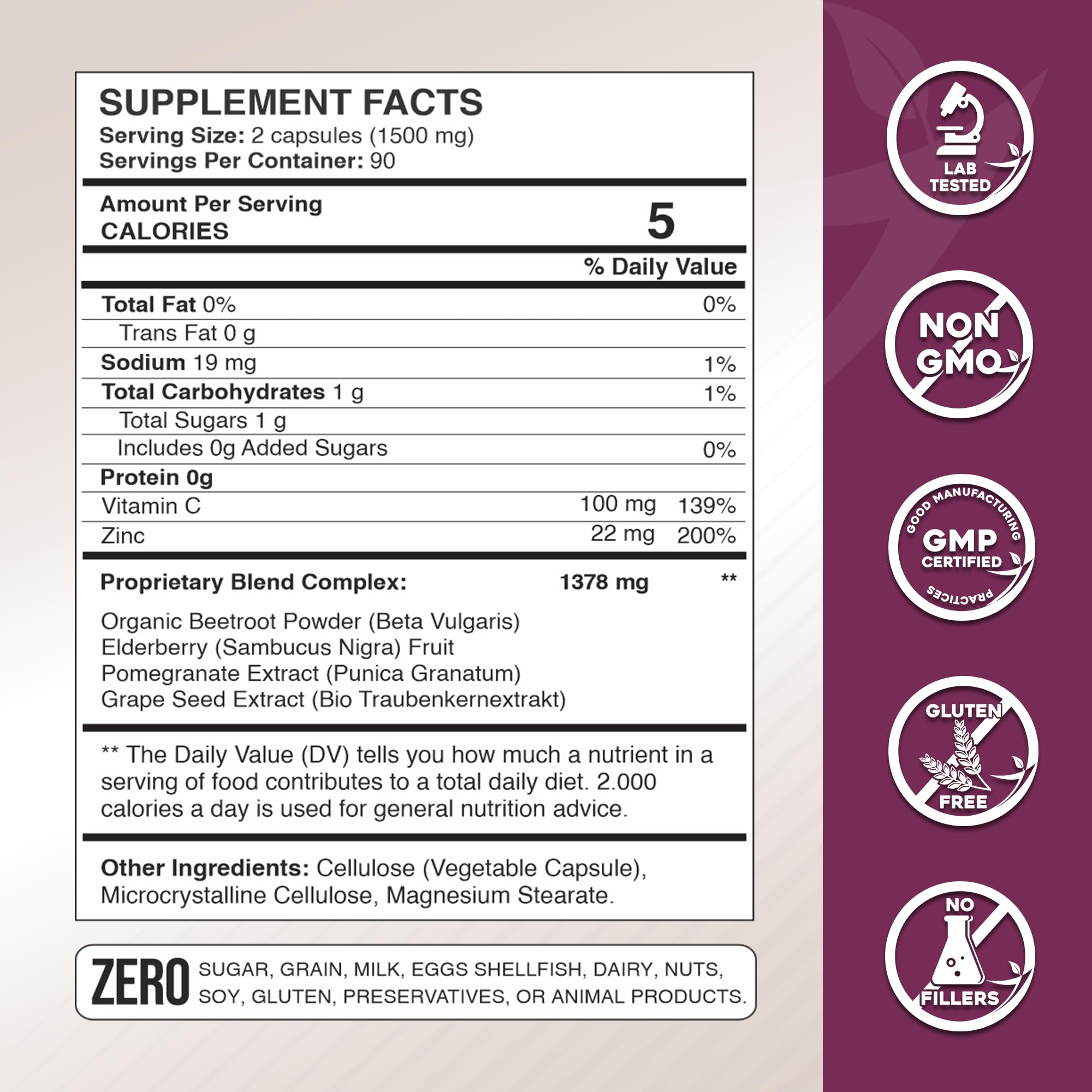 GADE NUTRITION Hero Beets, extrait de sureau pour un effet antioxydant.