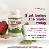 GADE NUTRITION Hero Beets, emballage trois mois pour une utilisation durable.