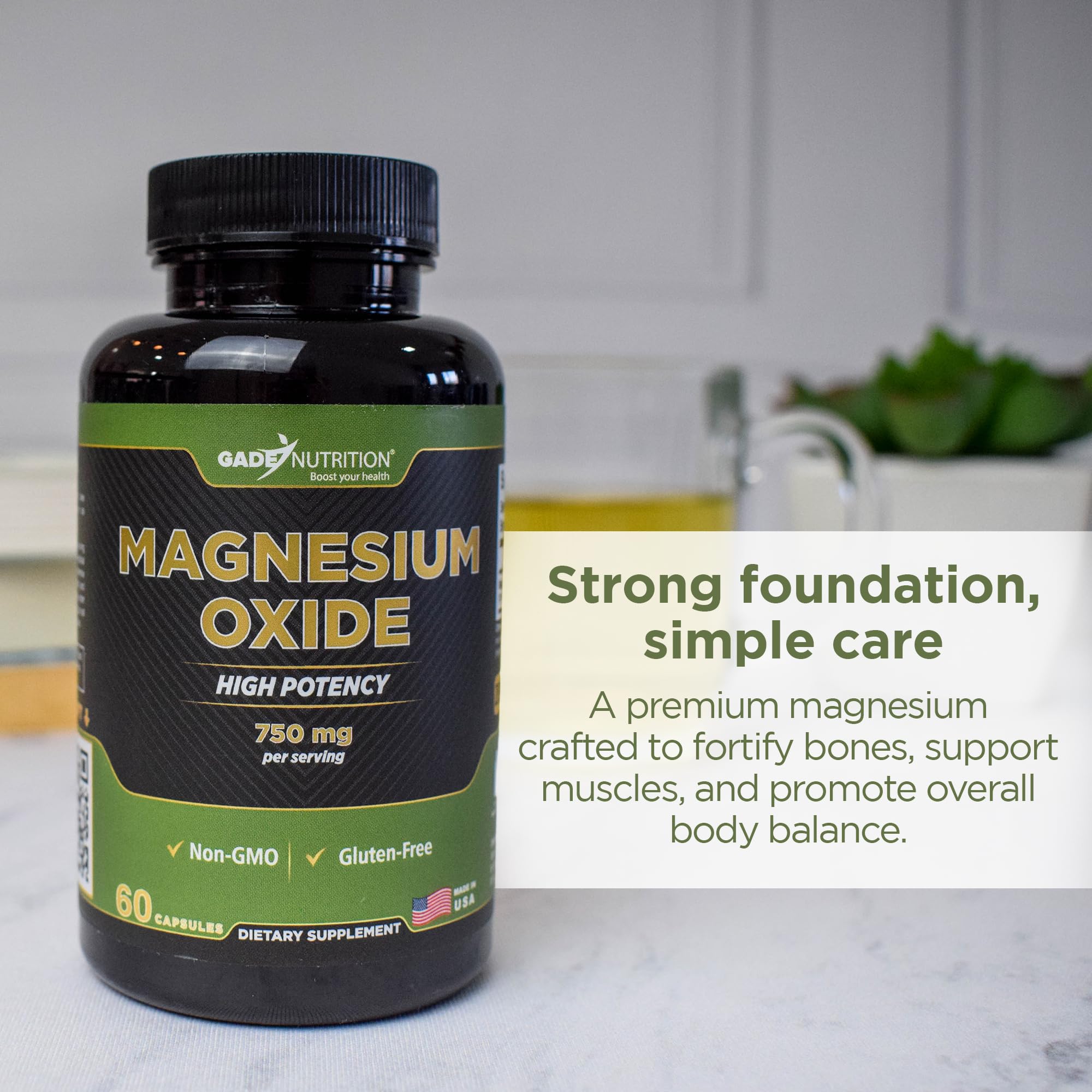 GADE NUTRITION Magnésium Oxide – soutien musculaire et détente après l'effort.