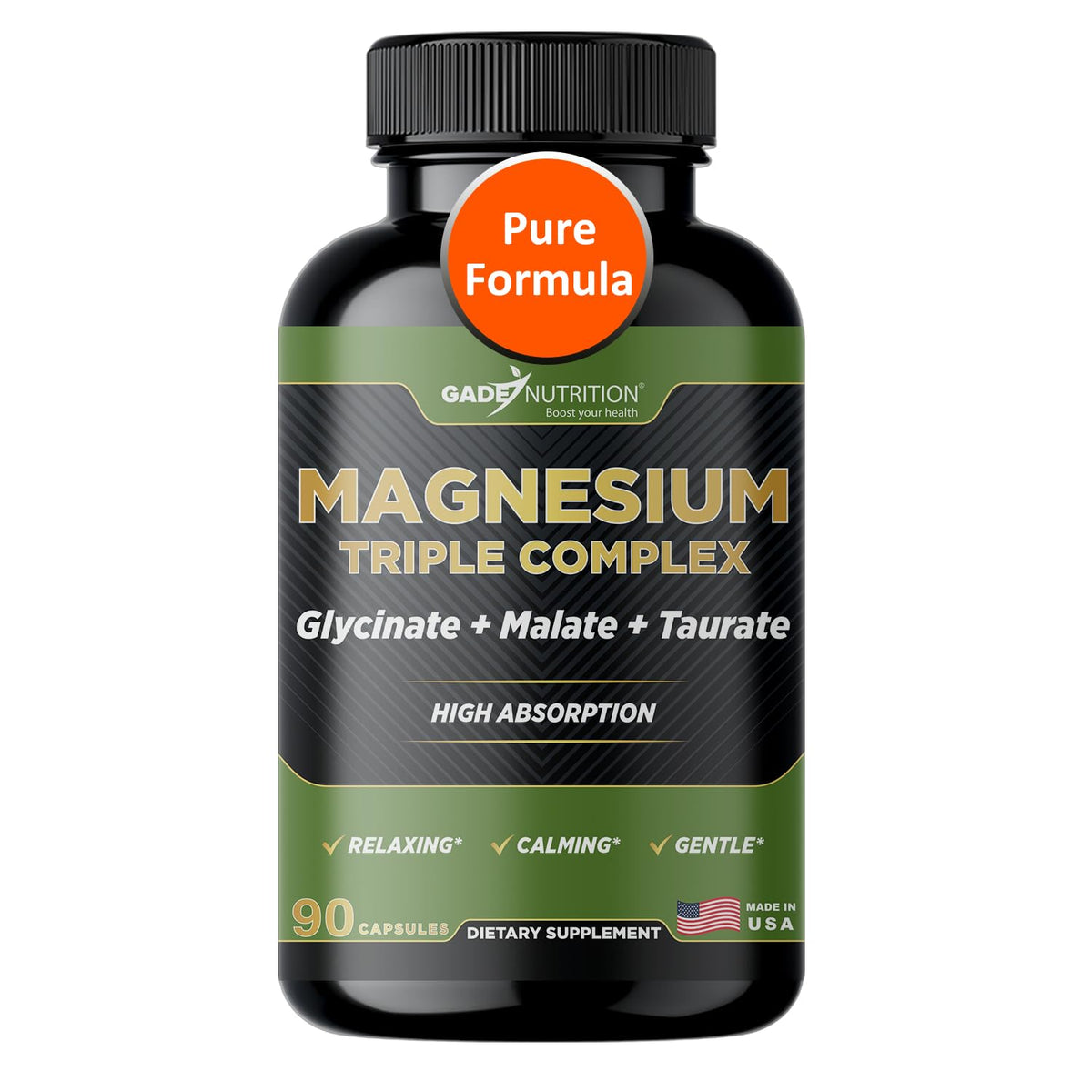 GADE NUTRITION Magnesium Triple Complex: bouteille prête à l'emploi pour le quotidien