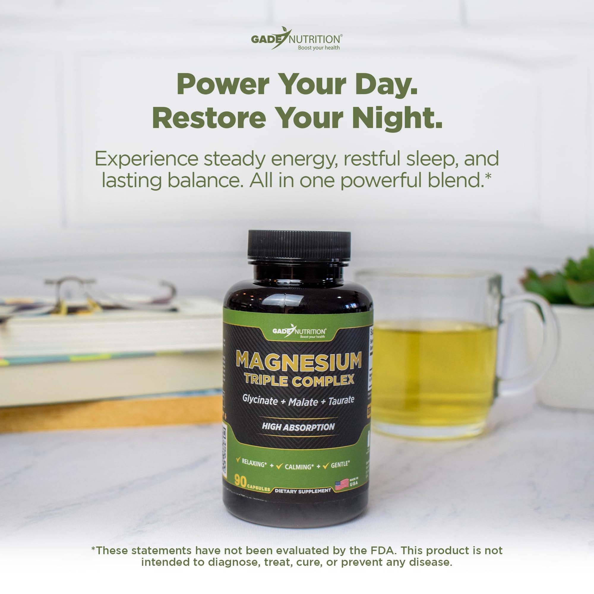 GADE NUTRITION Magnesium Triple Complex: présentation des capsules végétales dans le flacon