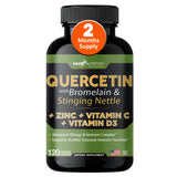 GADE NUTRITION Quercetine 500 mg en bouteille, soutien immunitaire potentiel.