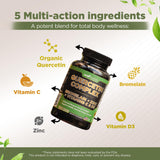 Étiquette claire GADE NUTRITION Quercétine – informations sur la formulation