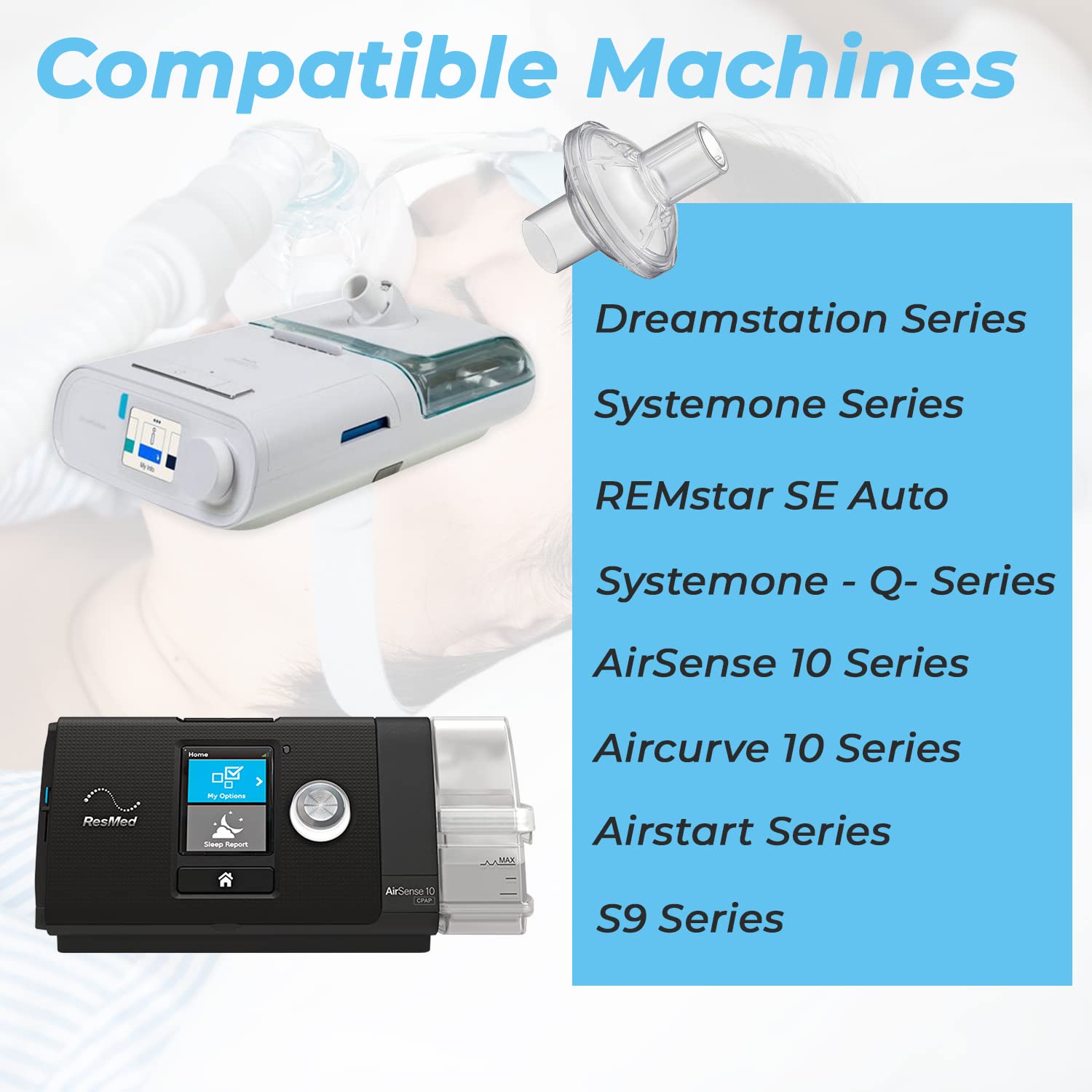 Filtre Gadget Beyond CPAP 22–25 mm, compatibilité et installation facilitées.