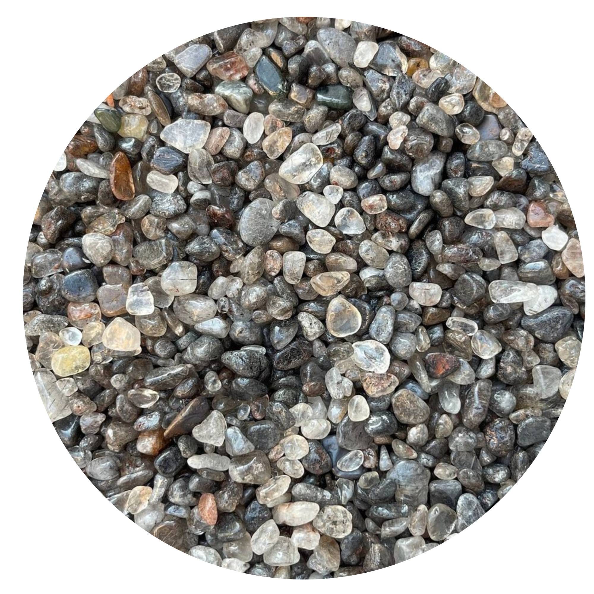 GAF TREASURES black rutilated quartz chips bulk collection for crafts and decor