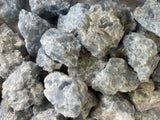 Calcite bleue brute GAF TREASURES, pièce mexicaine authentique pour affichage.