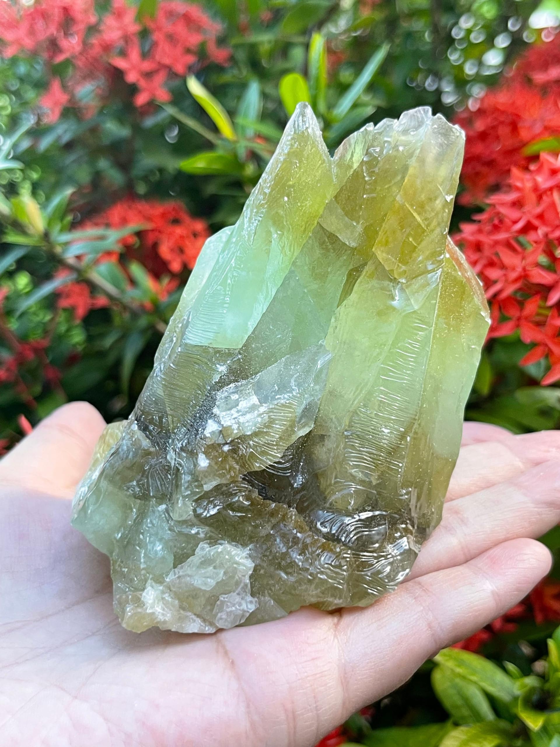 Calcite verte brute GAF Treasures pour méditation et ambiance apaisante