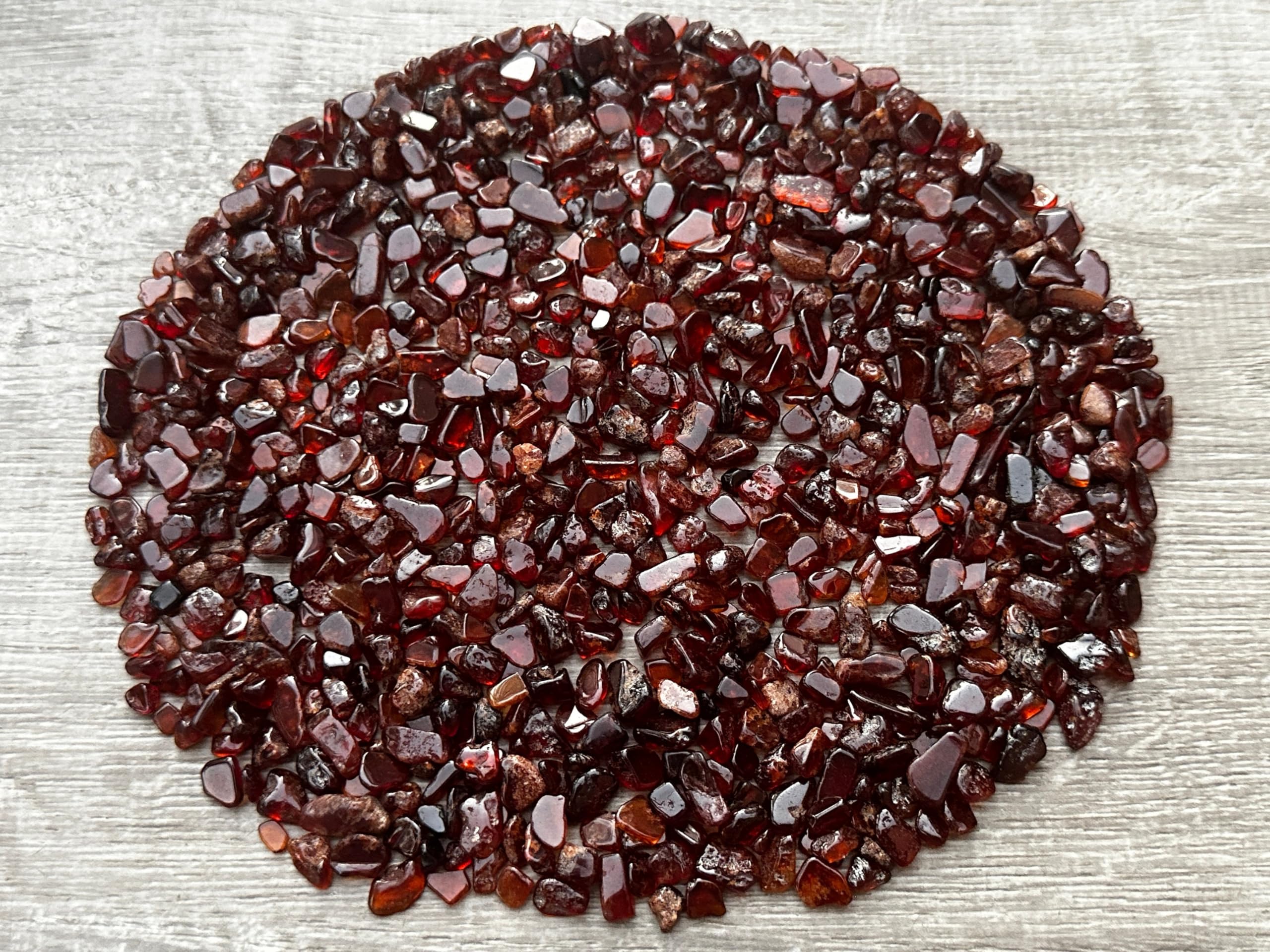 GAF TREASURES grenat orange: petites particules pour remplissage décoratif et mélanges résine.
