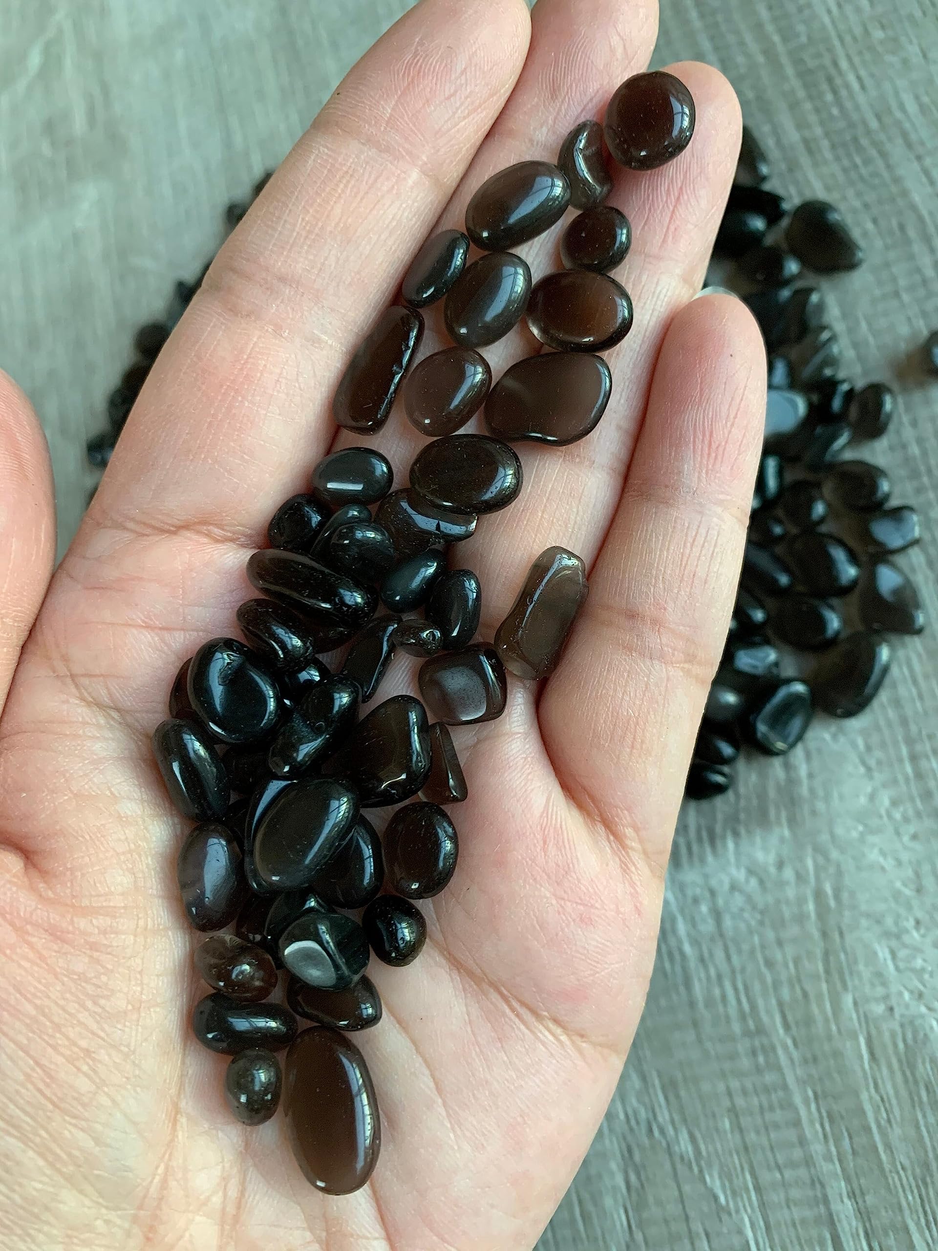 GAF TREASURES morceaux obsidienne noire écrasés pour projets artisanaux
