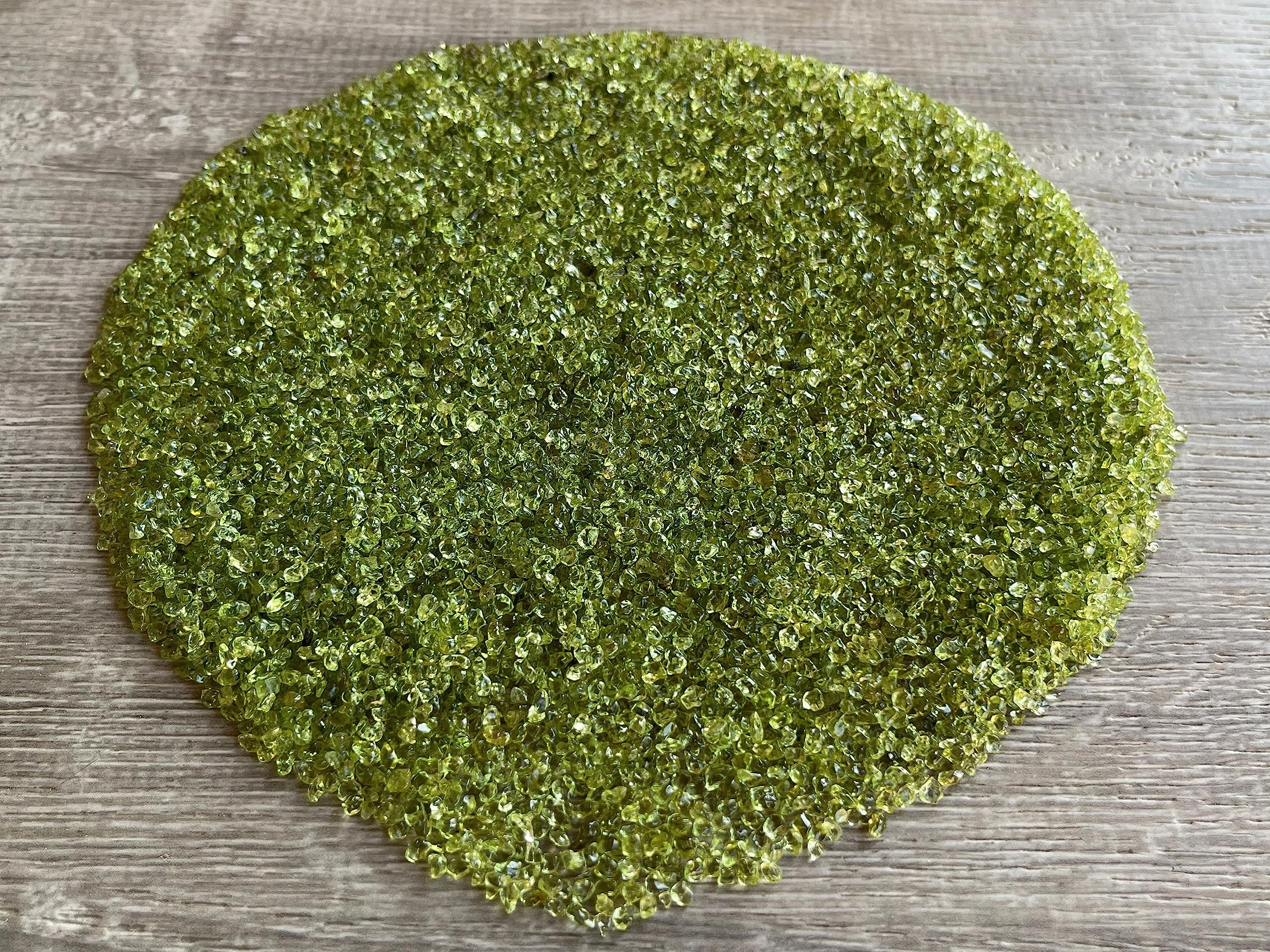 GAF TREASURES péridot chips semi-polies idéales pour bijoux et artisanat délicat
