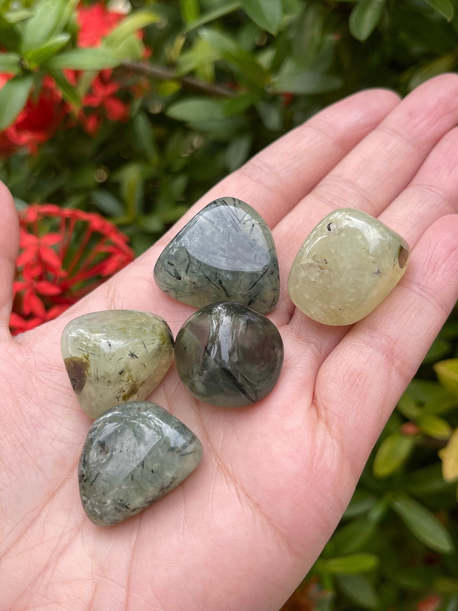 GAF TREASURES Prehnite Rutile – gemme naturelle pour l'inspiration et l'intuition