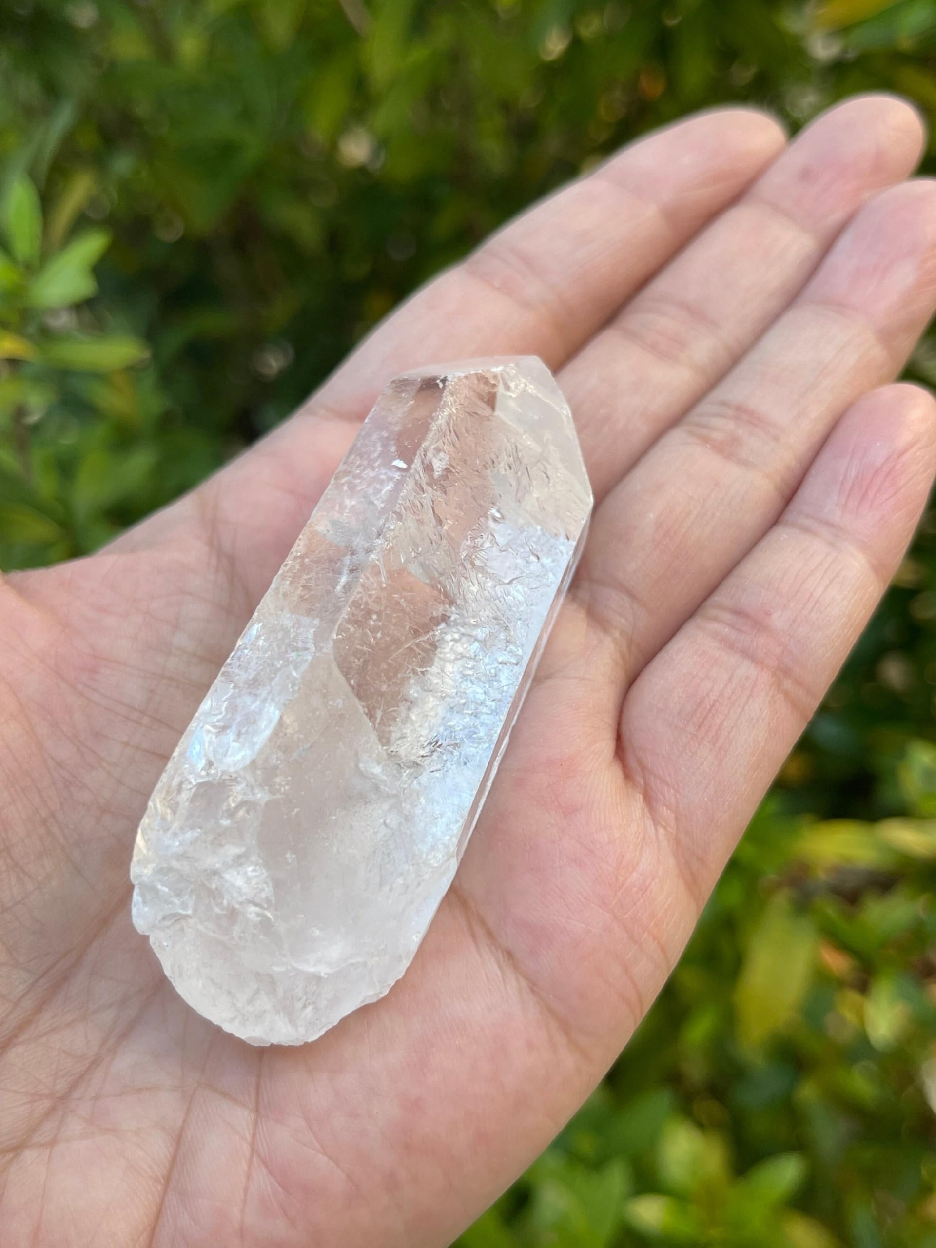 GAF TREASURES pointe quartz transparent 2-3 pouces, reflet brillant pour décoration zen