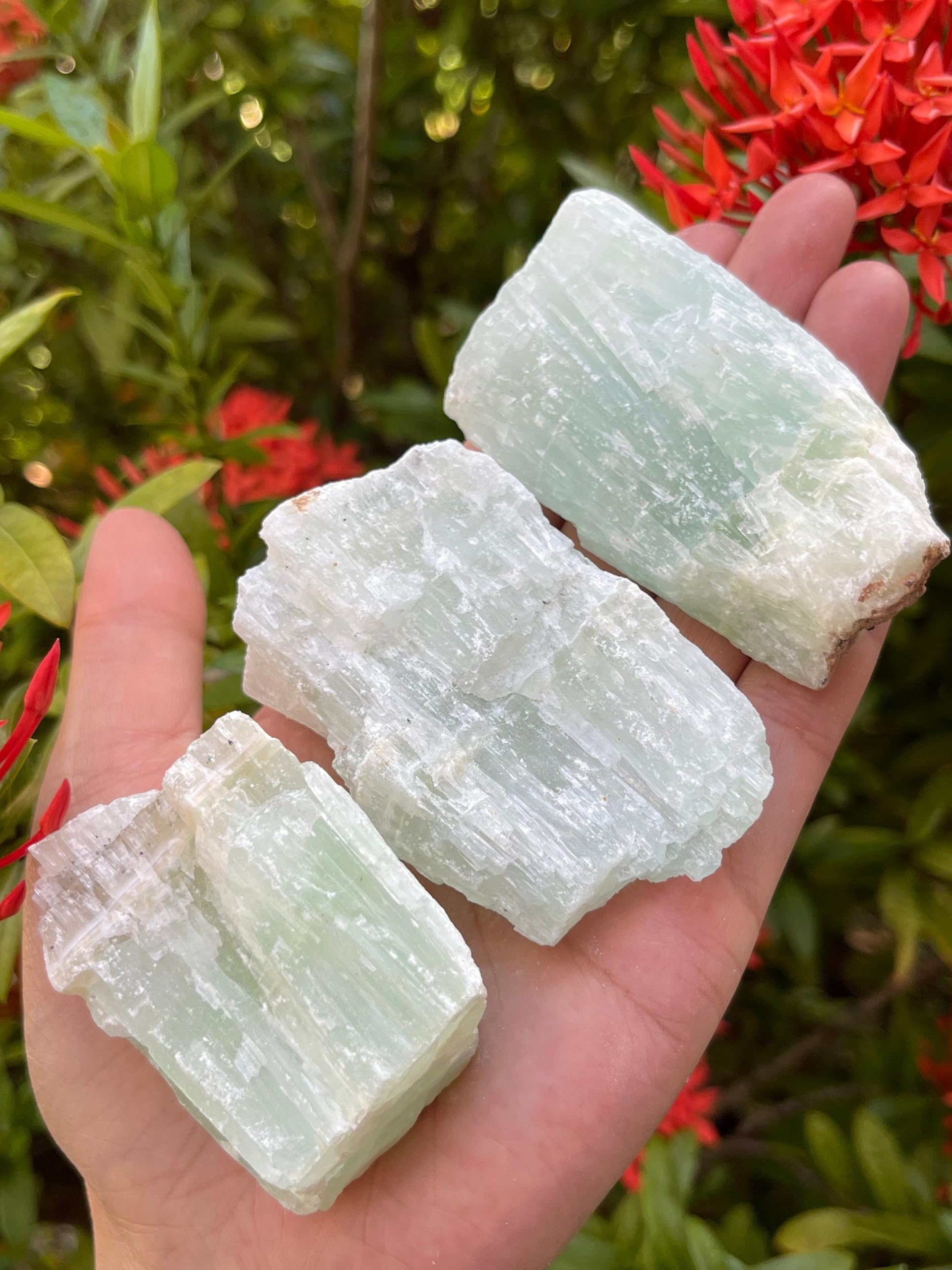 GAF TREASURES Pistache Calcite brute, idéale pour méditation et rituel personnel