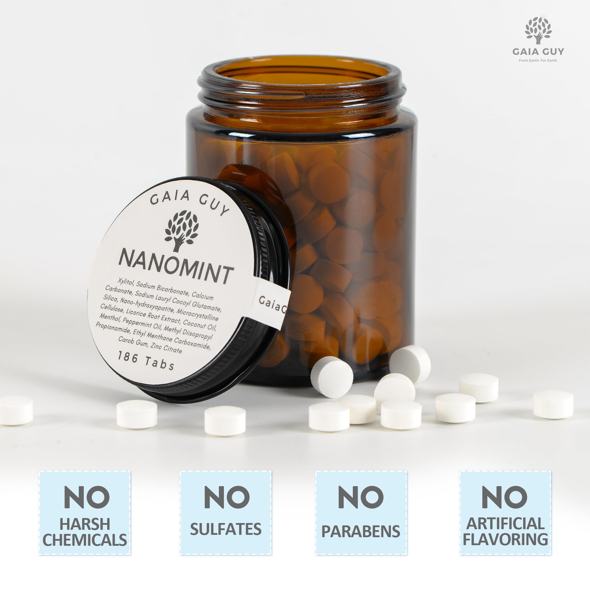 Sans fluorure et avec nHA, Gaia Guy NanoMint pour un entretien doux des surfaces dentaires