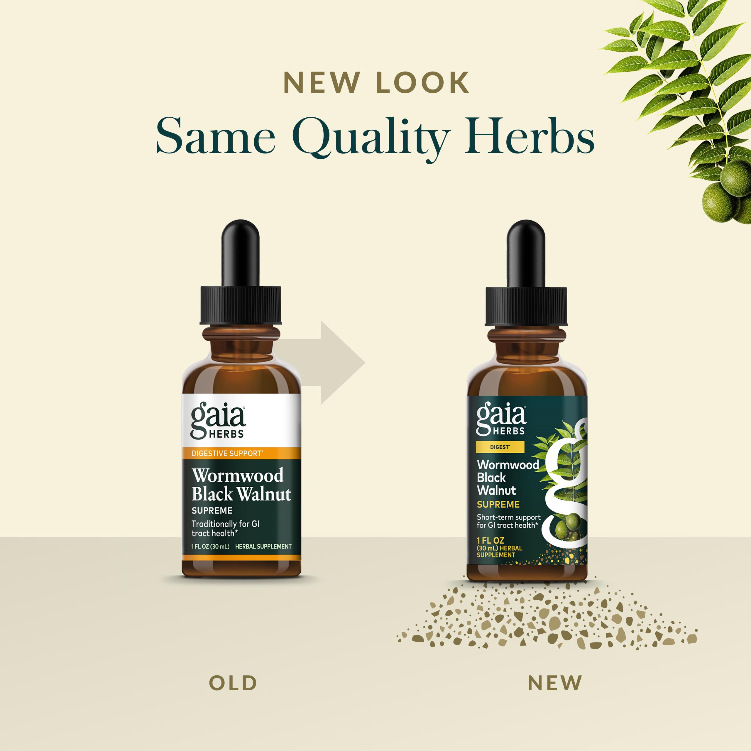 Usage ponctuel Gaia Herbs Absinthe Noix-Noire Suprême facilement intégré