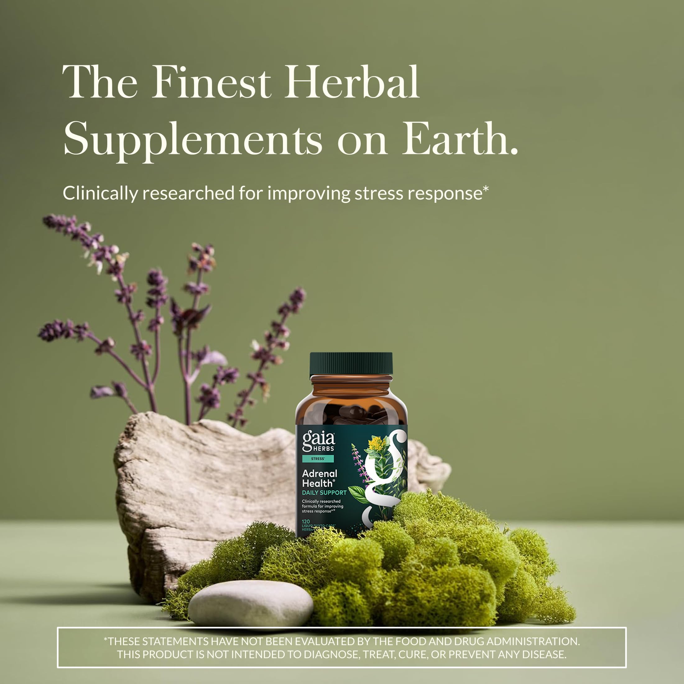 Gaia Herbs Adrenal Health Daily Support - Gélules: format pratique pour rester équilibré.