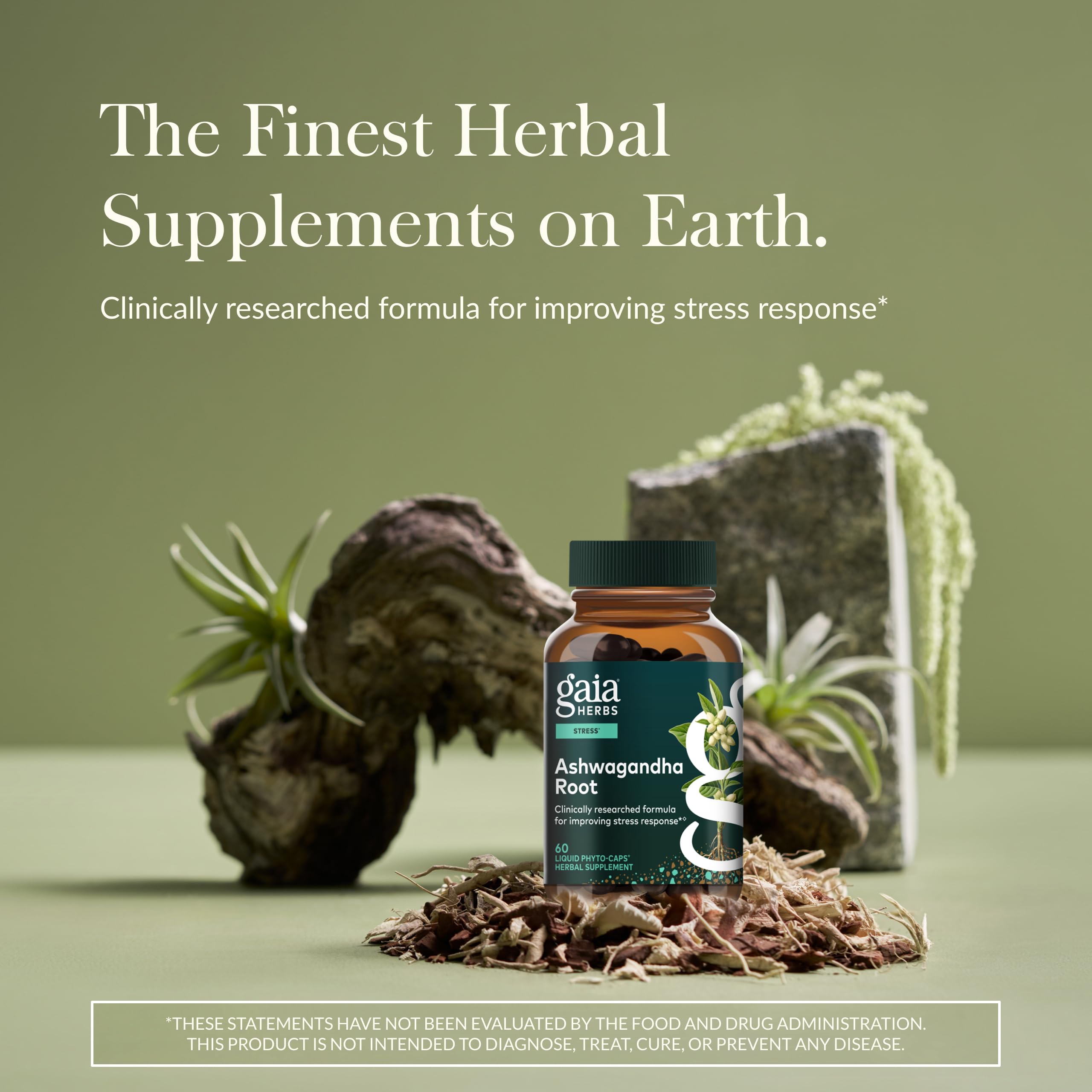 Capsules liquides Gaia Herbs Ashwagandha, prise pratique dans la routine.