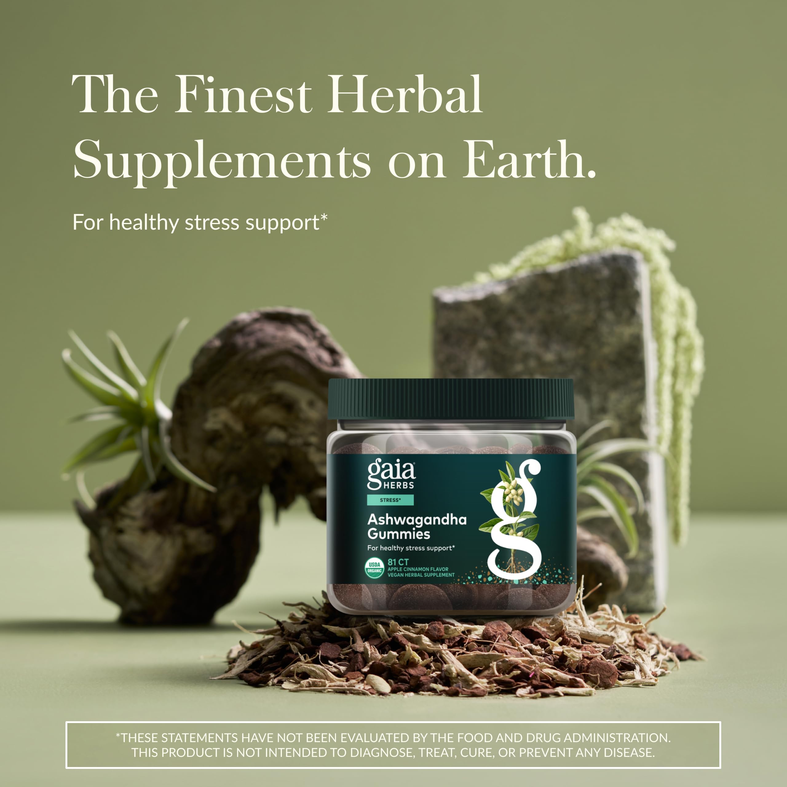 Gaïa Herbs Ashwagandha Gummies – Ingrédients fruits: douceur naturelle sans artificiels.