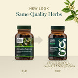 Gaia Herbs Astragalus Supreme logo visible, engagement qualité et origine