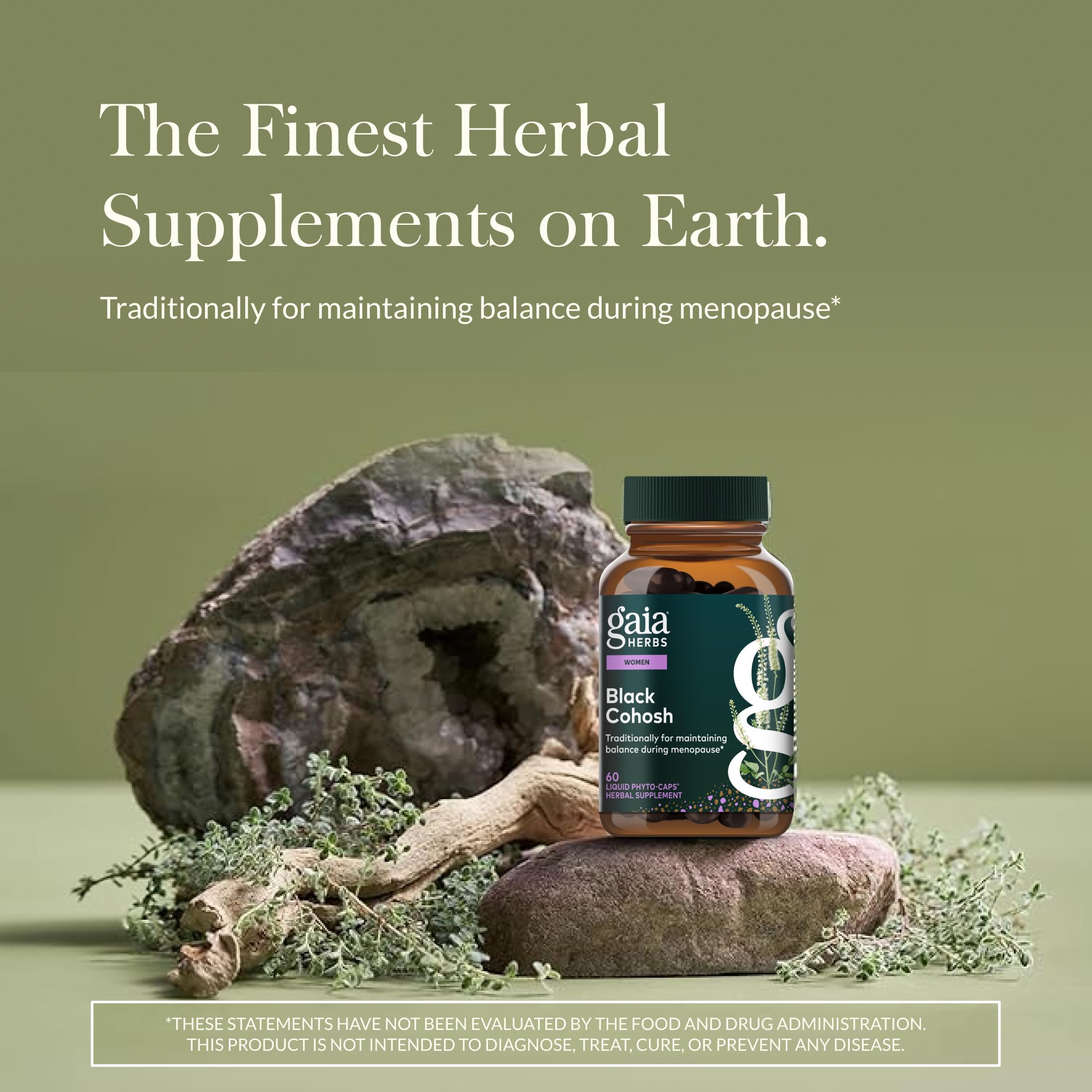Capsules végan Gaia Herbs Black Cohosh pour usage quotidien