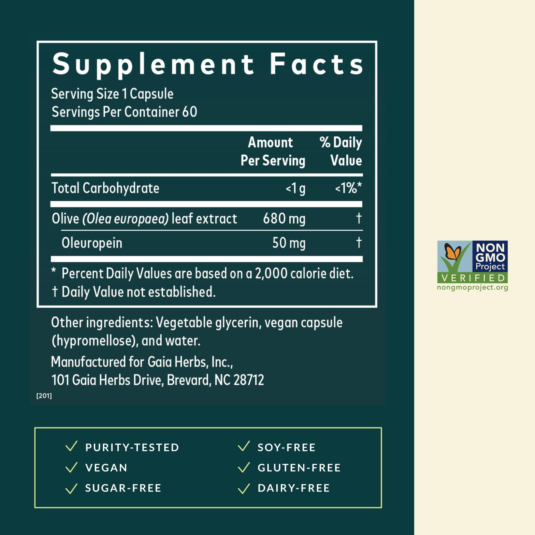 Gaia Herbs Capsules phyto-vegan: format végan pratique pour routine quotidienne.