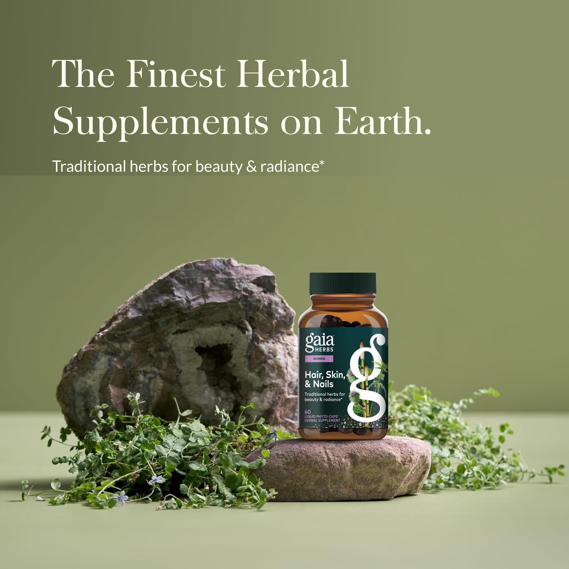 Capsules véganes Gaia avec astaxanthine pour cheveux et peau.