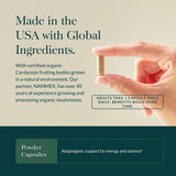 Gaia Herbs Cordyceps – dose quotidienne recommandée, simplicité d'utilisation.