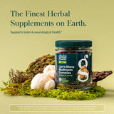 Gaia Herbs Lion's Mane Gummies bouteille fermée, dosage quotidien pratique.