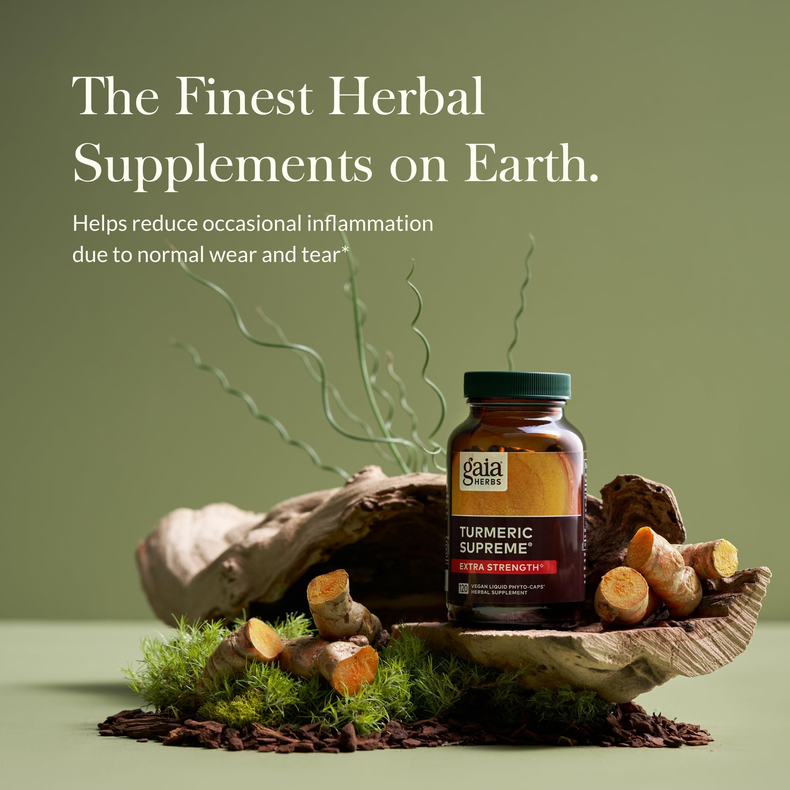 Gaïa Herbs Curcuma Suprême, gélules véganes, formulation biodisponible et absorption améliorée.