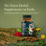 Gaia Herbs Cycle Support - Étiquette montrant les ingrédients clés soutenant le confort féminin