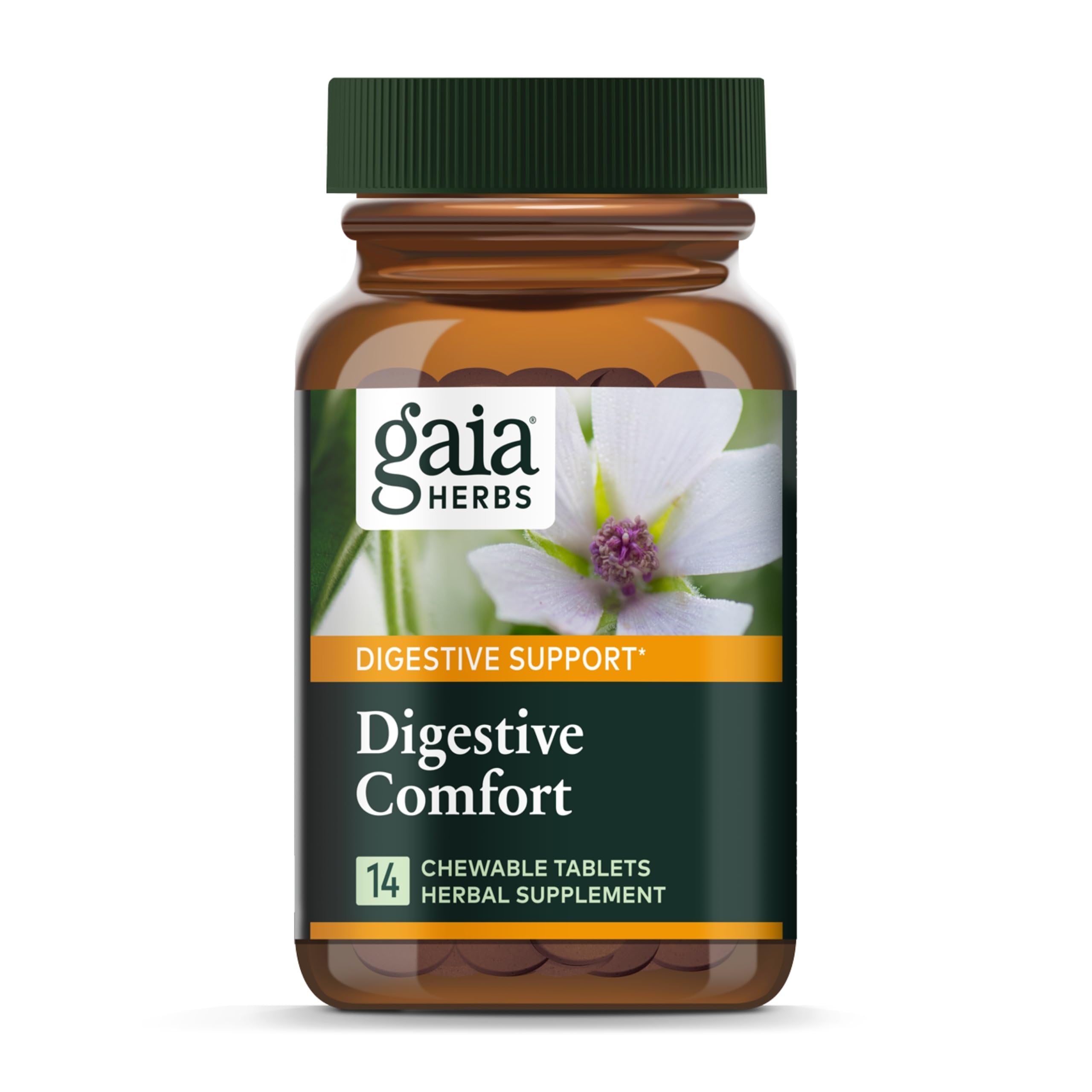 Gaia Herbs Digestive Comfort – bouteille: soutien digestif pratique.