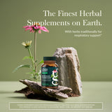 Étiquette Gaia Herbs Echinacea Goldenseal affichant traçabilité et qualité