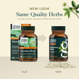 Gaia Herbs Eleuthero – détail montrant la qualité et les sources des ingrédients.