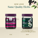 Gaia Herbs Emballage Recyclable Sureau Noir Bio: emballage écoresponsable et facile à stocker.