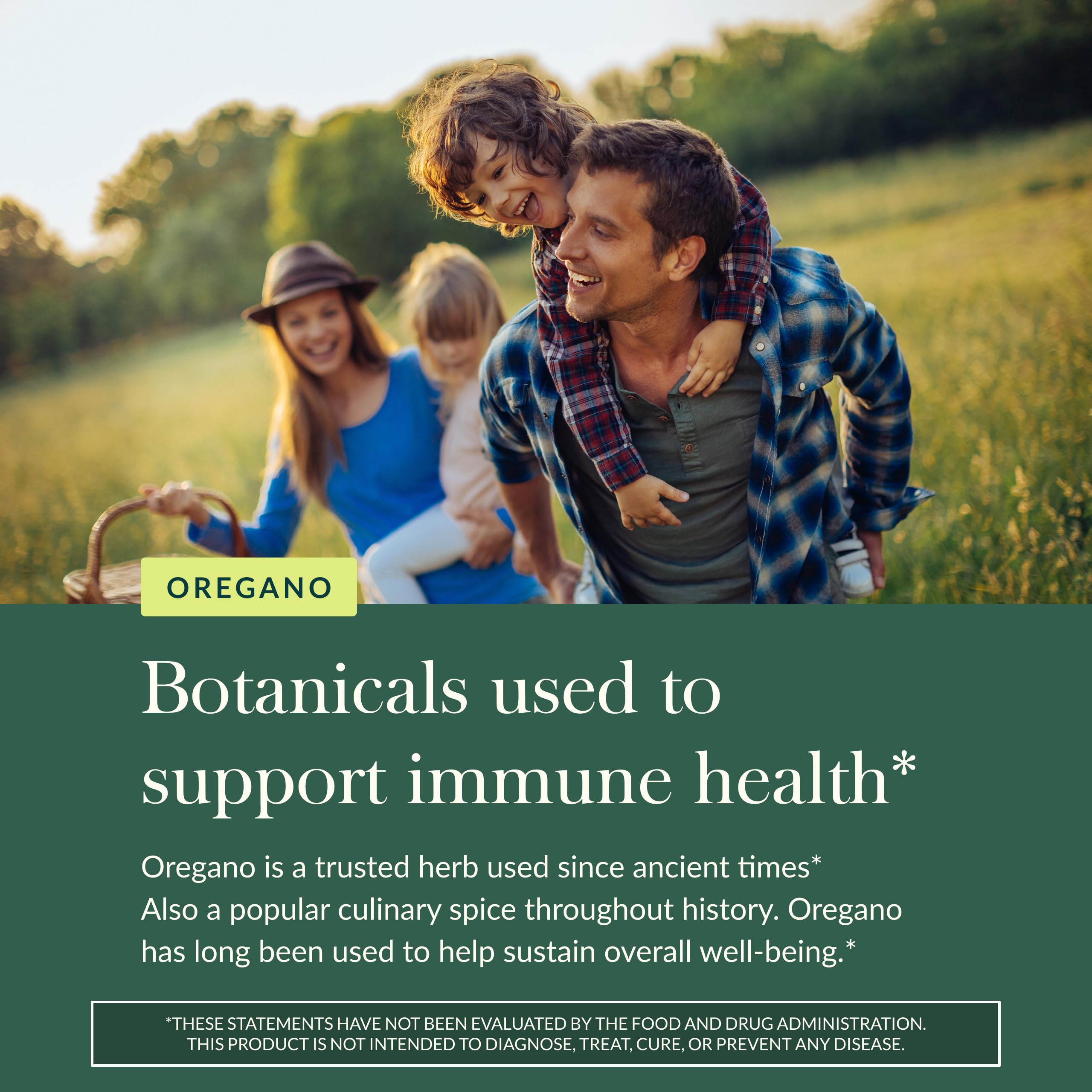 Étiquette Gaia Herbs affichant l'engagement qualité et pureté.