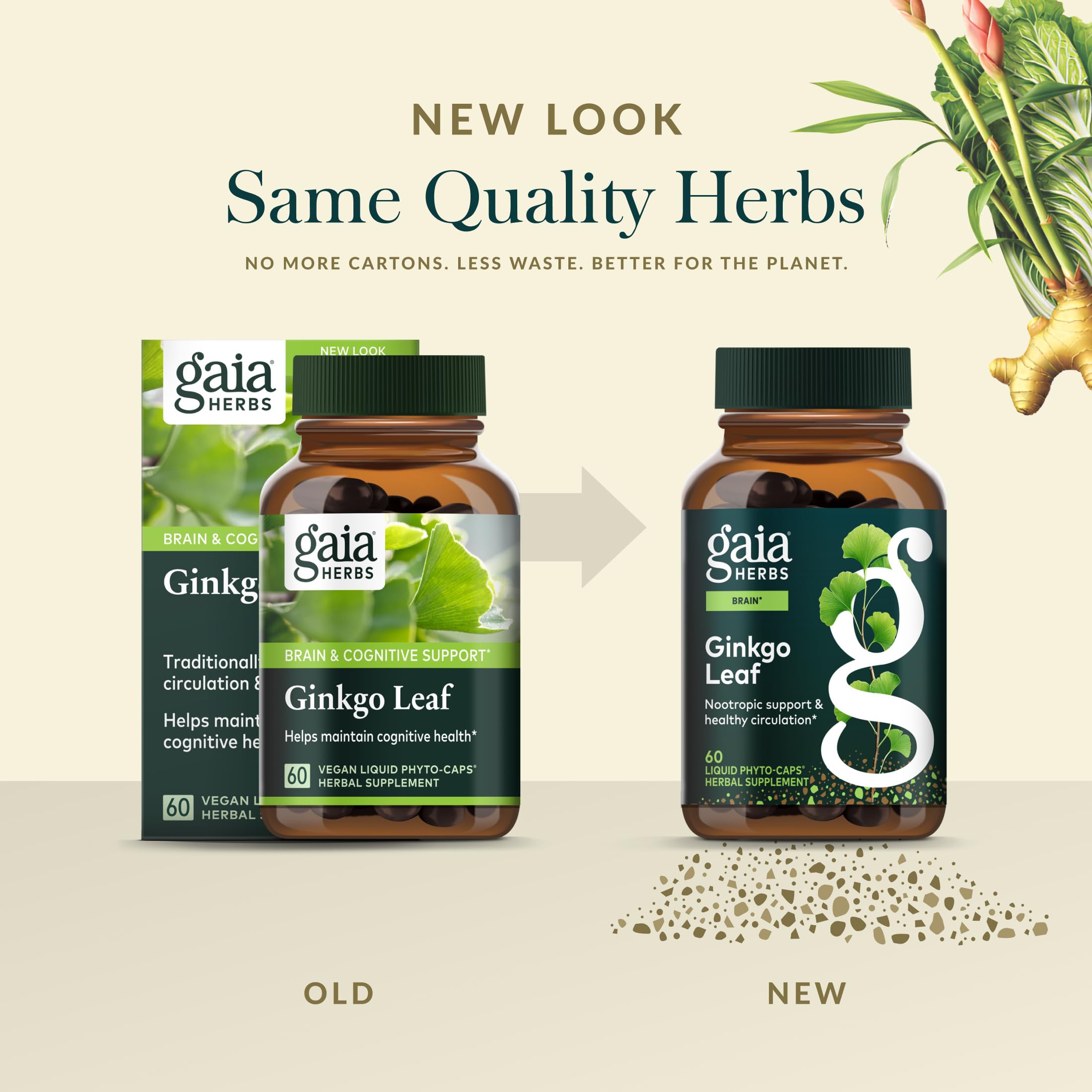 Gaia Herbs Ginkgo Leaf, laboratoire: contrôles de pureté ISO accrédités.