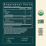 Gaia Herbs Curcuma Supreme avec Quercétine et Bromélaïne, ingrédients clés.