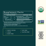 Ingrédients biologiques Gaia Herbs Sureau Noir avec arômes fruités.