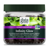 Gaia Herbs Infinity Glow, bouteille du produit, soutien potentiel à la peau.
