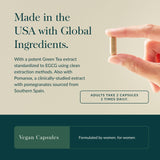 Formule à base de reishi et menthe poivrée pour femmes.