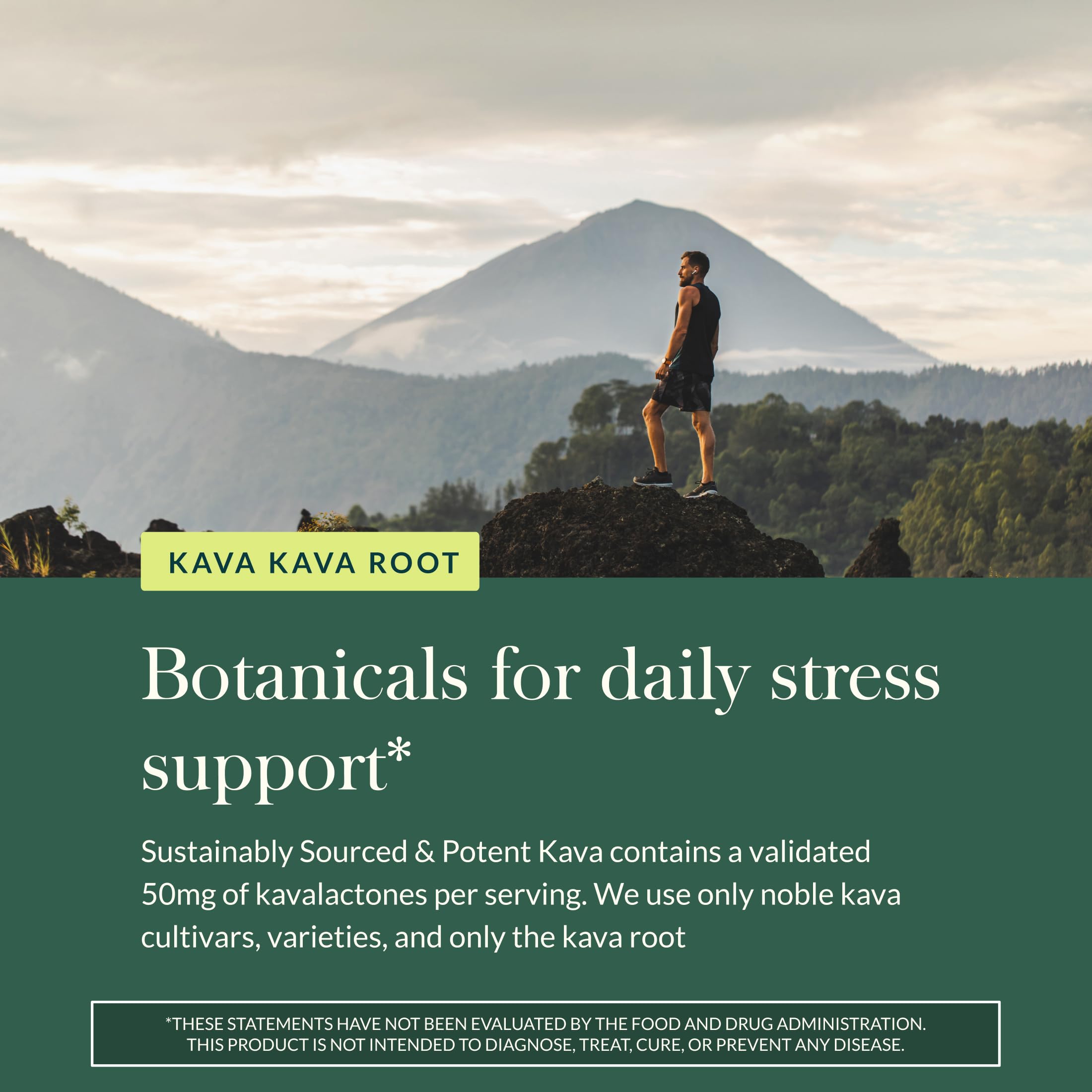 Gaia Herbs Kava Root Extra Strength – verre prêt à être mélangé pour relaxation.