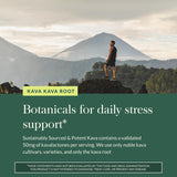 Gaia Herbs Kava Root Extra Strength – verre prêt à être mélangé pour relaxation.