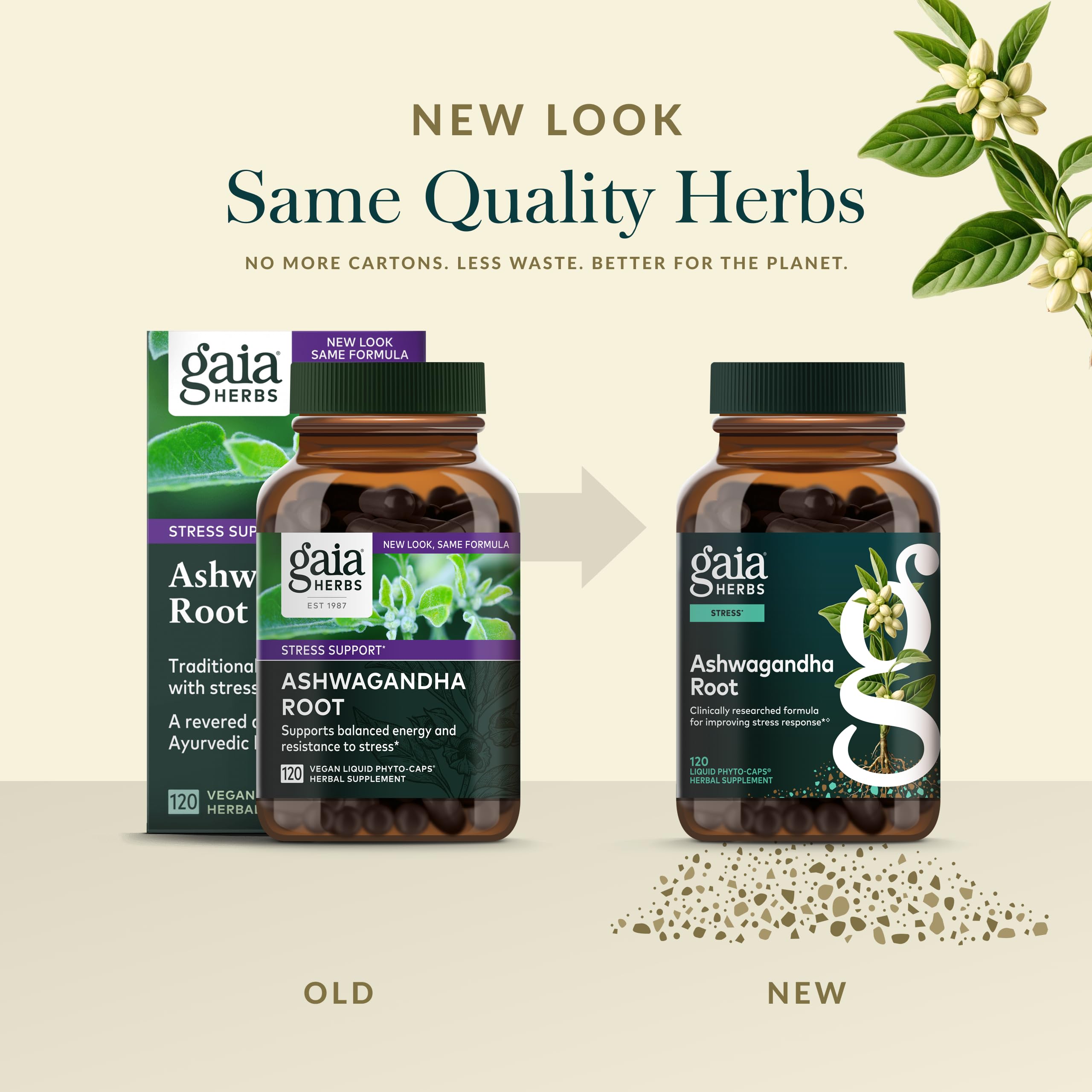 Gros plan sur l’étiquette Gaia Herbs, transparence et provenance