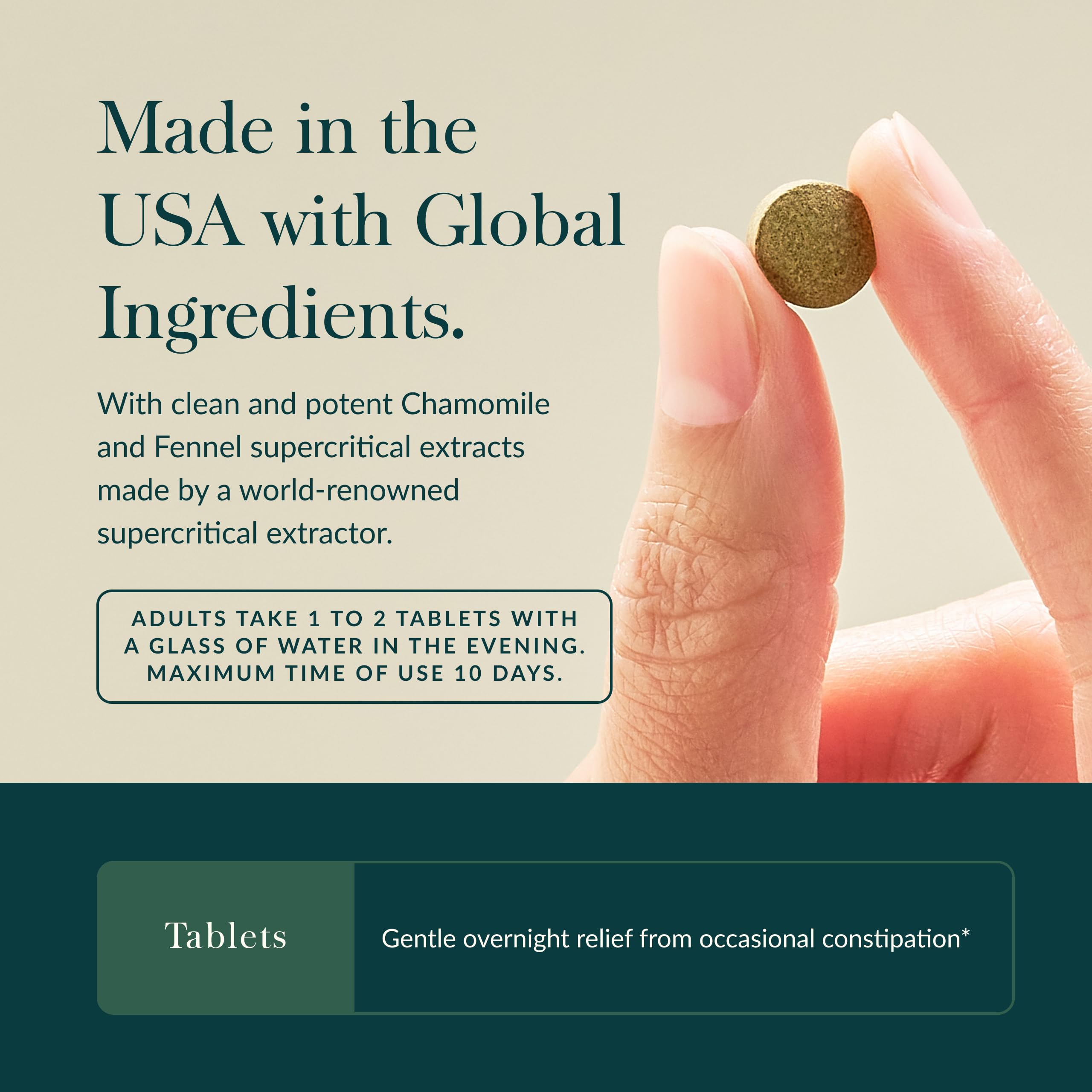 Gaia Herbs Laxatif: étiquette montrant les options sans gluten et sans OGM.