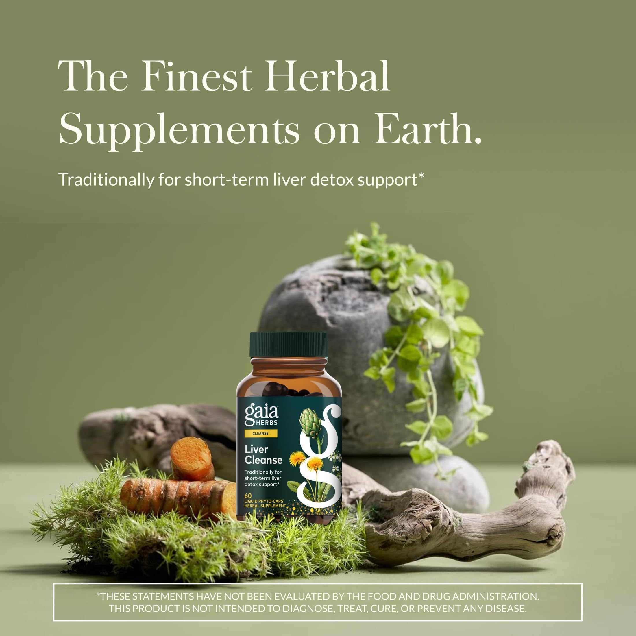 Gaia Herbs Liver Cleanse : déversement dans un verre, utilisation quotidienne possible.