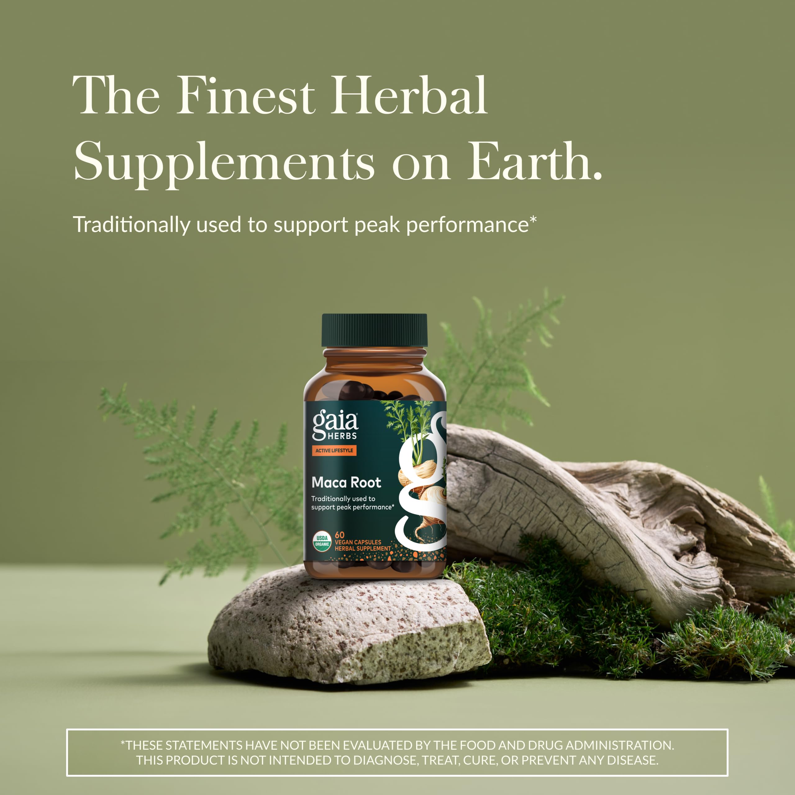 Capsules Gaia Herbs Maca Root pour énergie soutenue