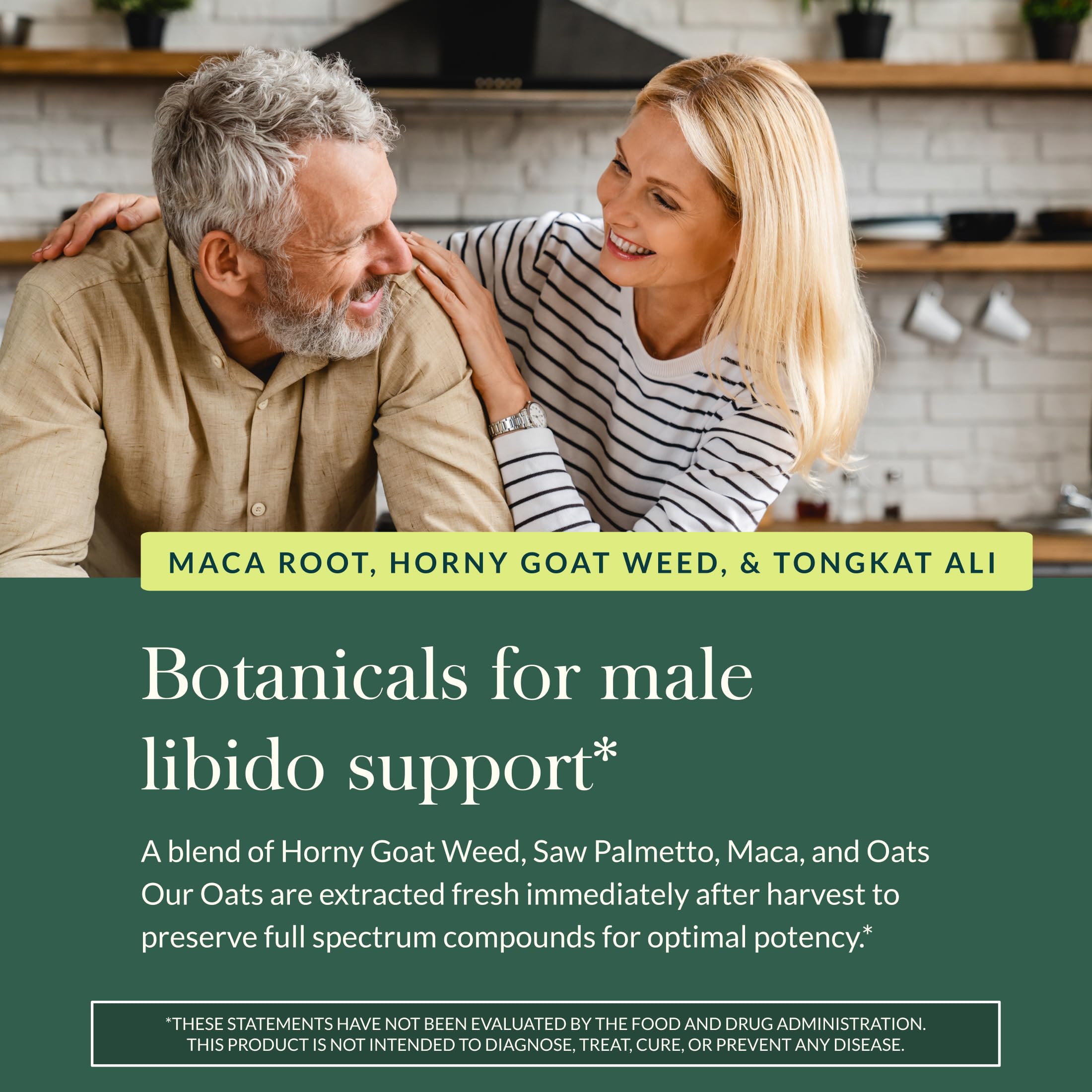 Gaia Herbs Libido Masculin: emballage écoresponsable et recyclable.
