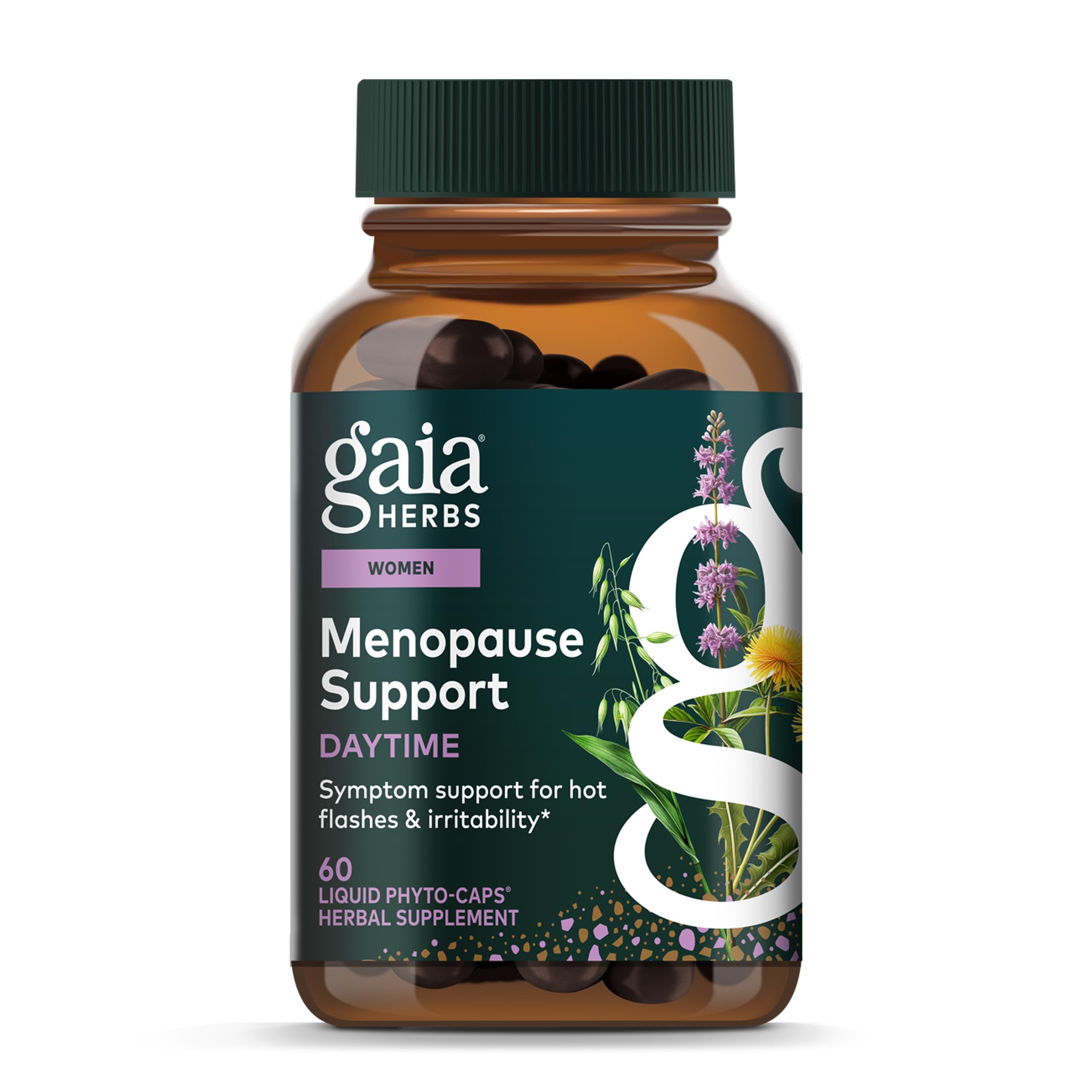 Gaia Herbs Menopause Support Daytime – bouteille pratique pour l'équilibre hormonal